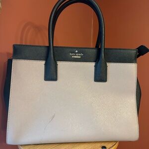 Black and mauve leather Kate Spade bag